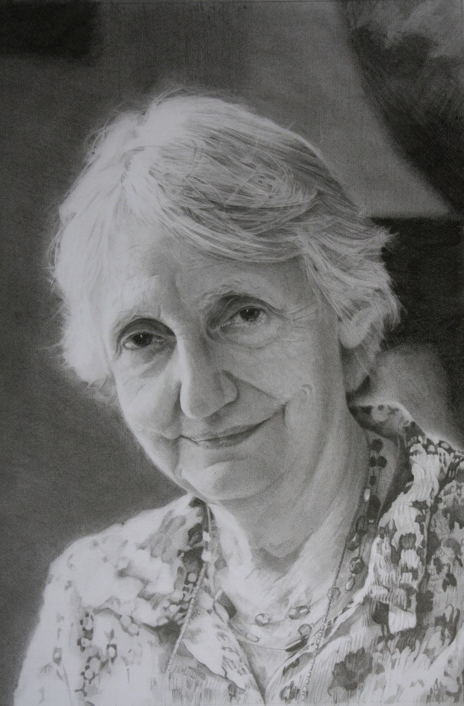 Portrait drawings of a lady