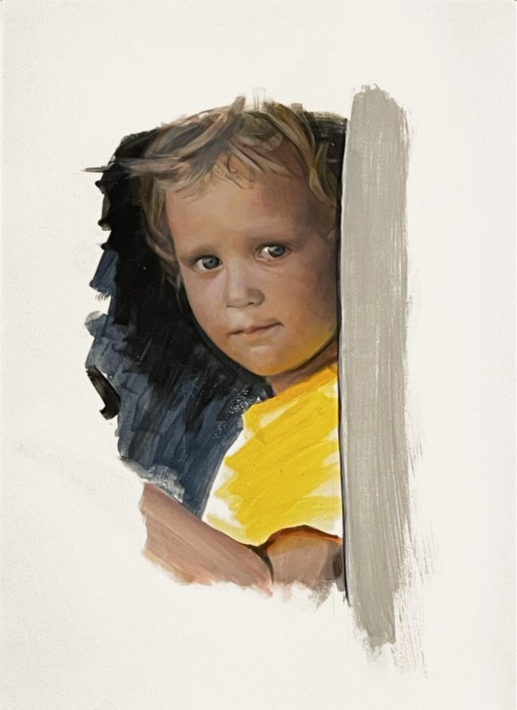 Painting commissioned of a young boy